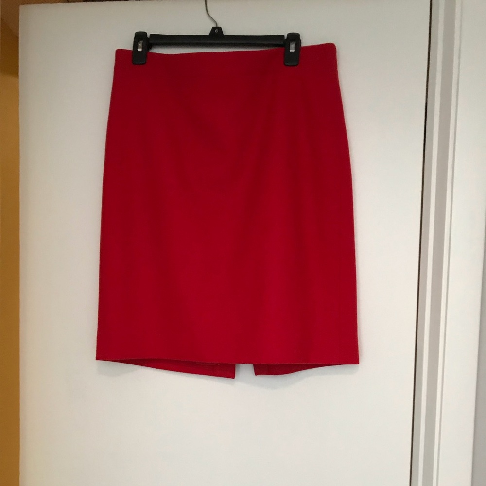 J-crew red pencil skirt